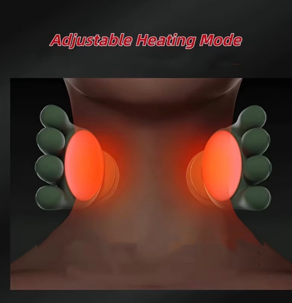 Neck Shoulder Massager with Heat Therapy 2 Speed Temperature Deep Tissue Relaxation.