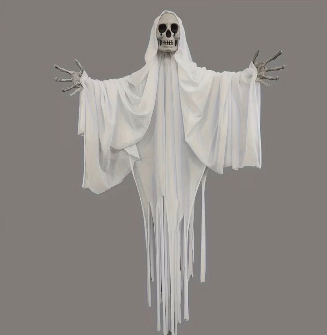 Halloween Large Black And White Scary Hanging Ghost