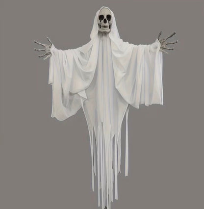 Halloween Large Black And White Scary Hanging Ghost