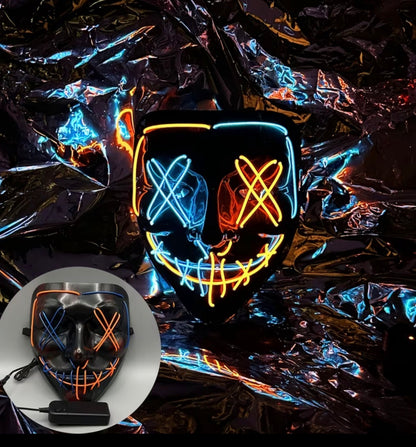 Light Up LED Purge Mask with 3 Lighting Modes