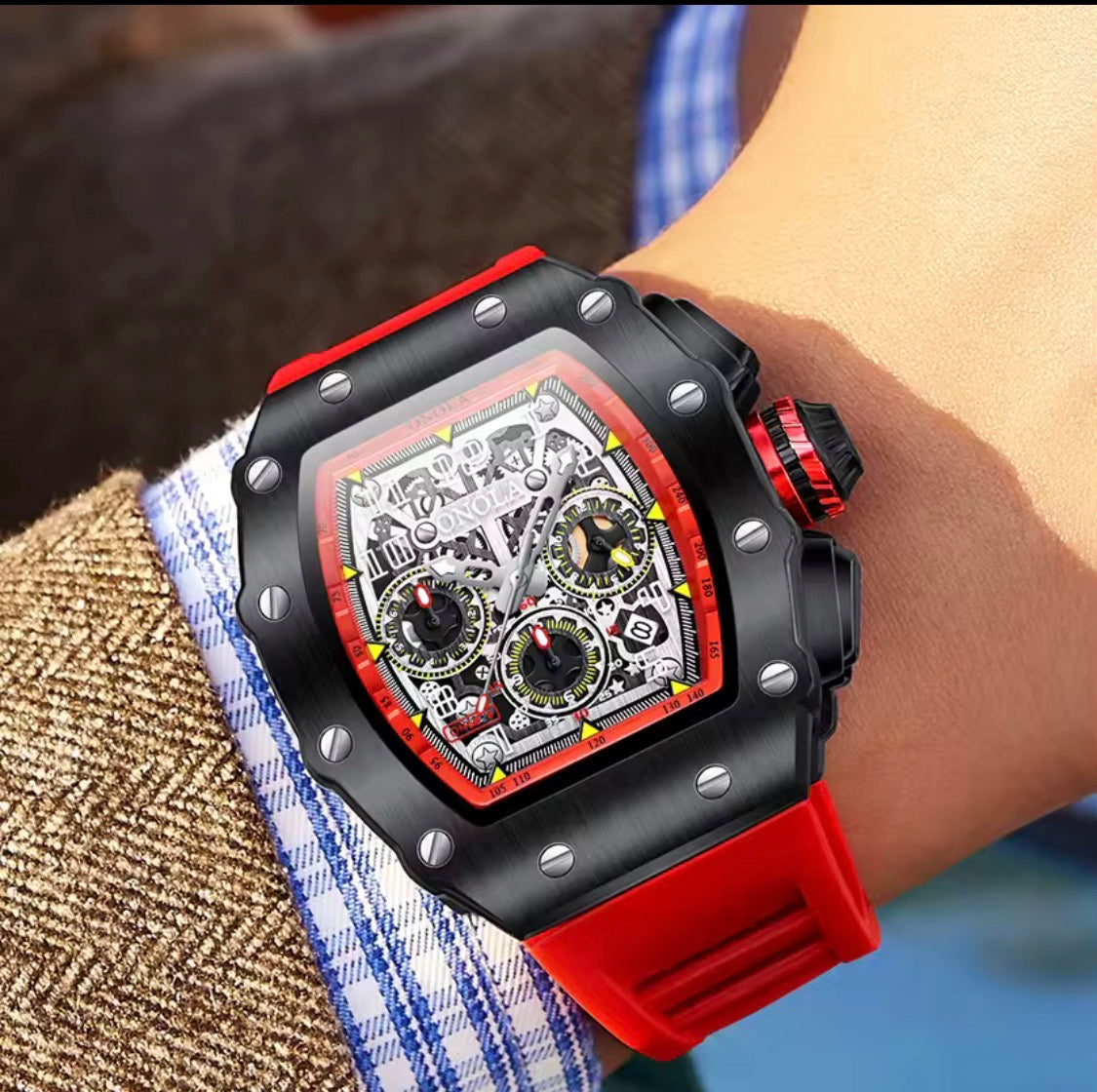 Multifunction Luxury Waterproof Luminous Sports Casual Quartz Men Watch.