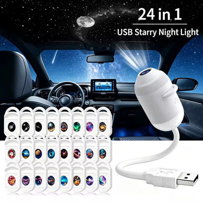 HD Galaxy Star Projector Lamp - Dimmable Touch Control Night Light for Bedroom & Decor