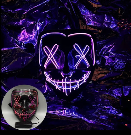 Light Up LED Purge Mask with 3 Lighting Modes