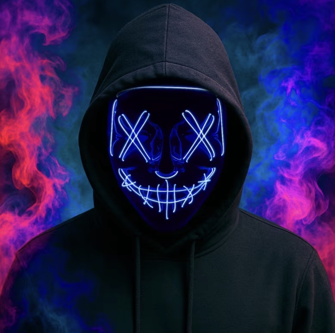 Light Up LED Purge Mask with 3 Lighting Modes