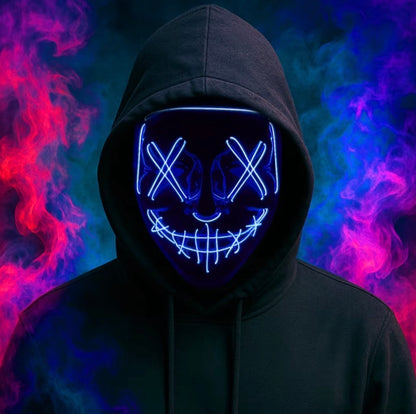 Light Up LED Purge Mask with 3 Lighting Modes