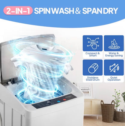 Compact Smart Washer & Dryer Set (Shipped Separately) — Quiet & Space-Saving