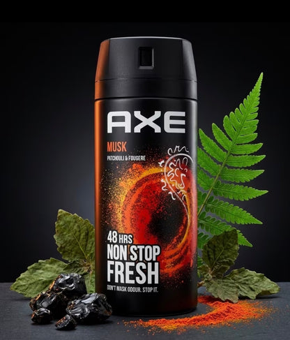 AXE Musk Deodorant Body Spray | Cinnamon & Amber Scent, 5.08 oz (6-Pack)