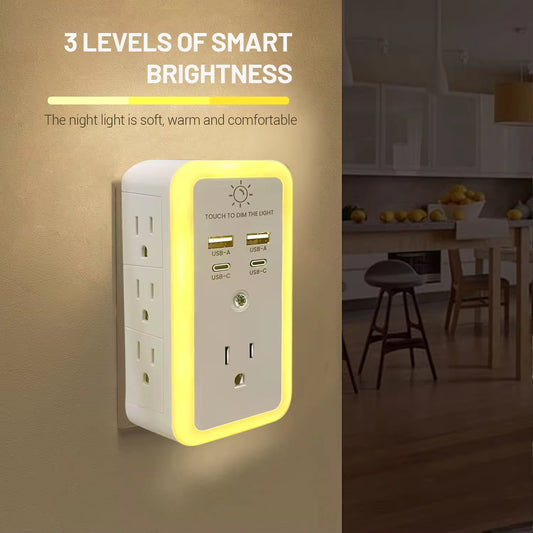 Hot Selling USB Wall Charger Surge Protector 7
Outlet Extender US Plug Power Strip Wall Tap Wall
Adapter USB C With 4 USB Ports