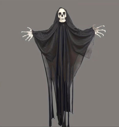 Halloween Large Black And White Scary Hanging Ghost