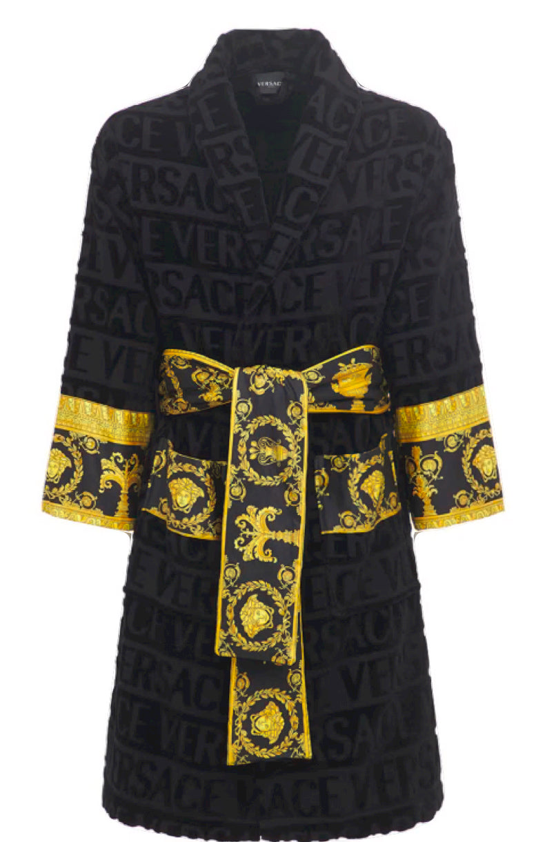 Versace Long Sleeve Winter Bath Robe For Men And Women