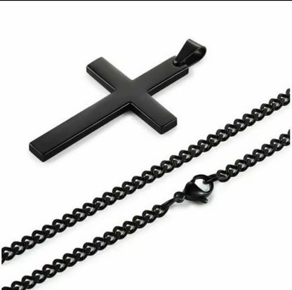 Religion Christian Simple Necklace for Women and Men Cross Pendant Chain.