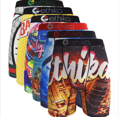 4 Random ETHIKA Men's Boxer Briefs.