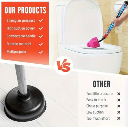 Heavy-Duty Air Pressure Toilet Plunger