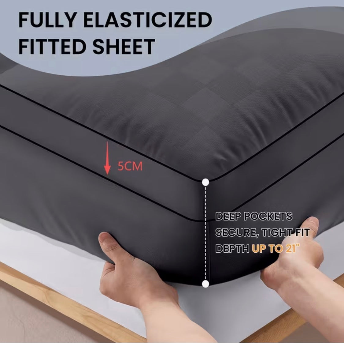 Cooling Mattress Pad Cover - Soft Pillow Top 8-21 Inch Deep Pocket Fitted Protector