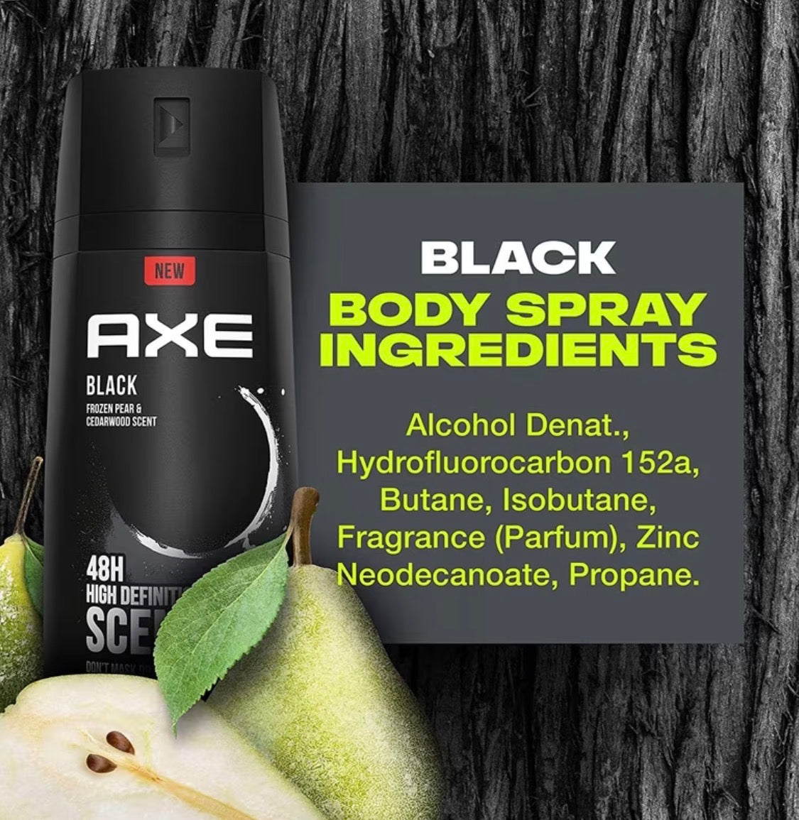 AXE Black Daily Fragrance Body Spray | Smooth Scent, 5.07 oz (5-Pack)