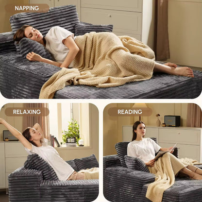 Lazy floor sofa Vacuum Compression One-piece Formed High-density Full Sponge Sofa for Living Room