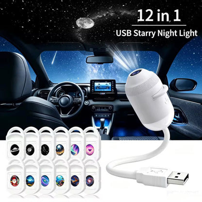 HD Galaxy Star Projector Lamp - Dimmable Touch Control Night Light for Bedroom & Decor
