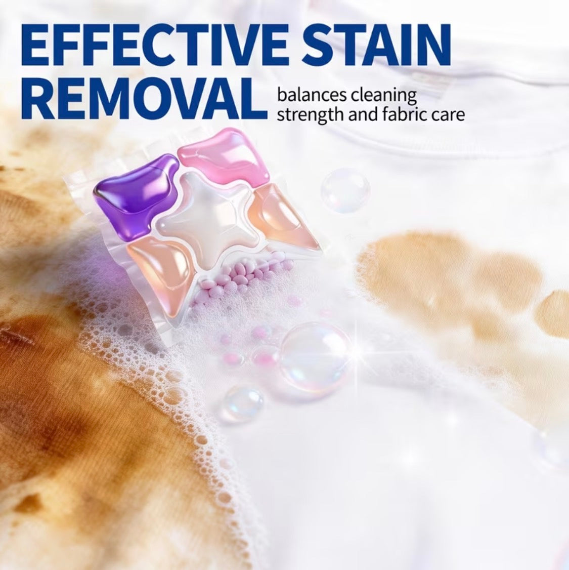 6-in-1 Concentrated Laundry Detergent Pods | Deep Clean & Stain Remover.
