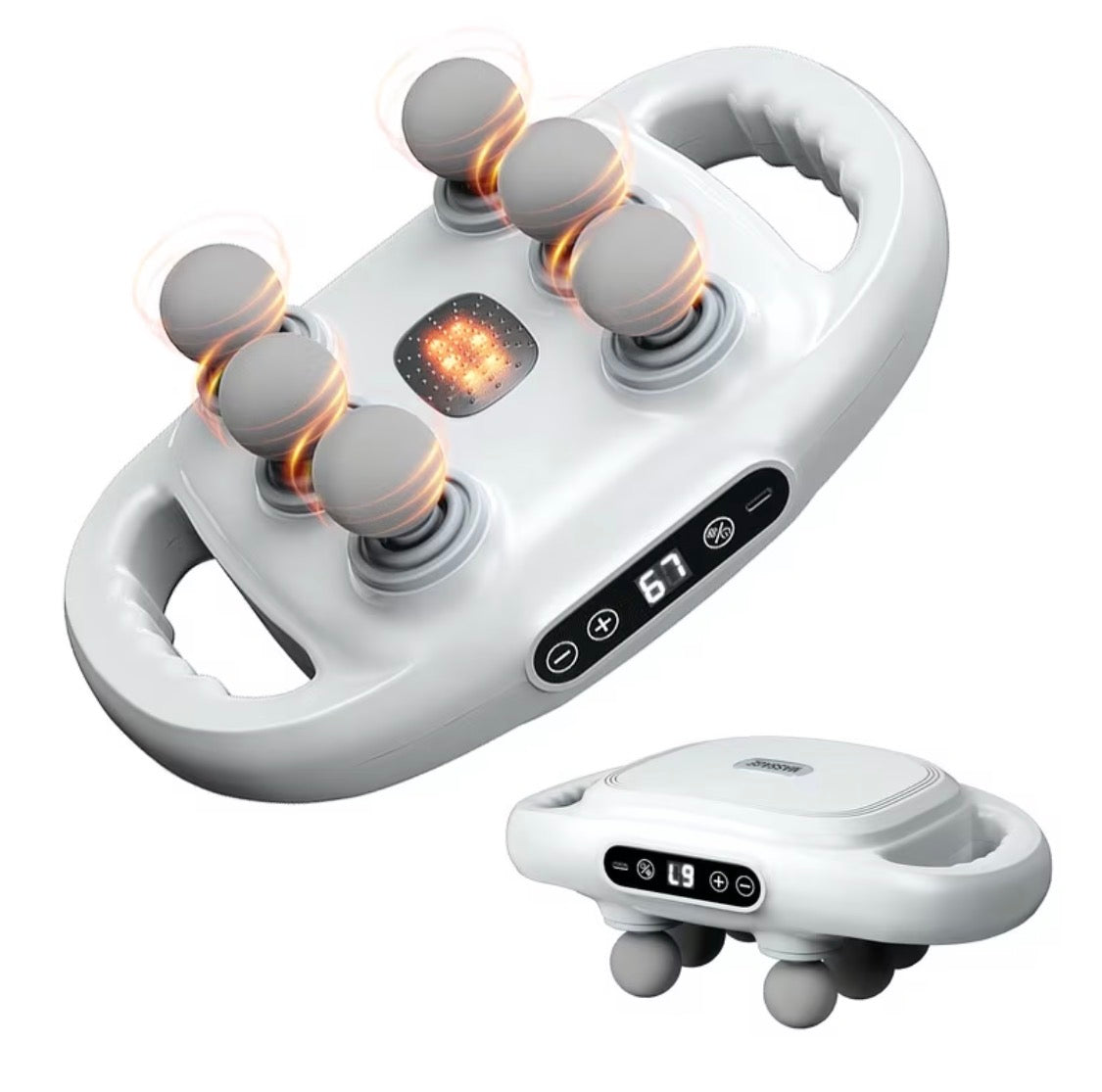 Handheld Tapping Massage Gun, 6-head Deep Tissue Massager, Multi-head Vibration Massager.