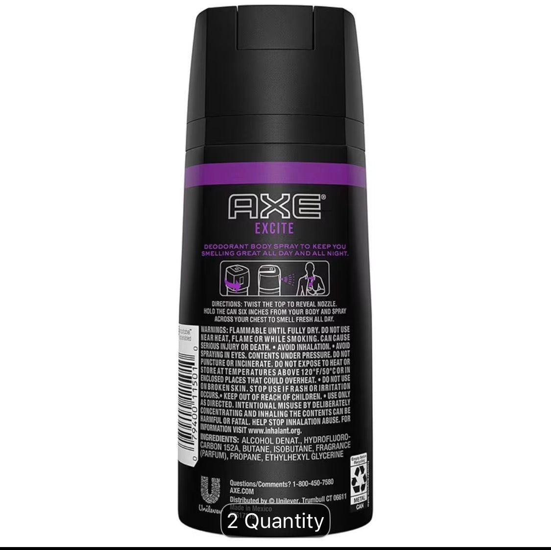 AXE Body Spray Deodorant Multipack (150ml, 6 Pack) – Excite & Dark Temptation 48H Freshness