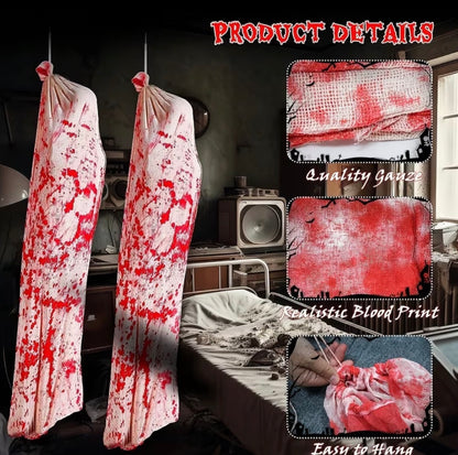 3-Pack 5-Foot Hanging Zombie Decorations - Outdoor Halloween Mummy Props