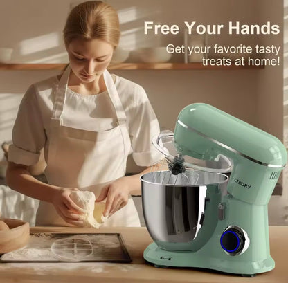 3-IN-1 Electric Stand Mixer, 6.5QT Bowl 660W 10-Speed Kitchen Mixer with Dough Hook.