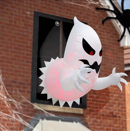 Battery-Operated Halloween Inflatable Ghost Decor - Indoor/Outdoor Courtyard Sign