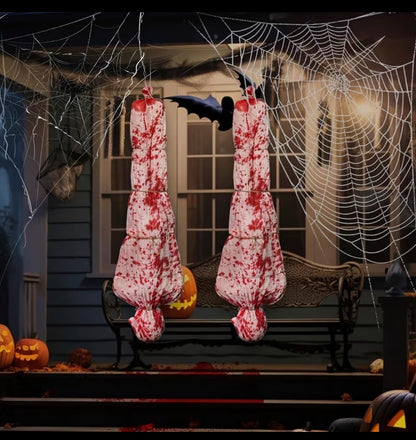 3-Pack 5-Foot Hanging Zombie Decorations - Outdoor Halloween Mummy Props