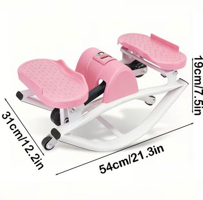 Home Leg Glute Workout Rock Stepper With Elastic Resistance Bands for Lateral Rocking Motion and High Capacity
