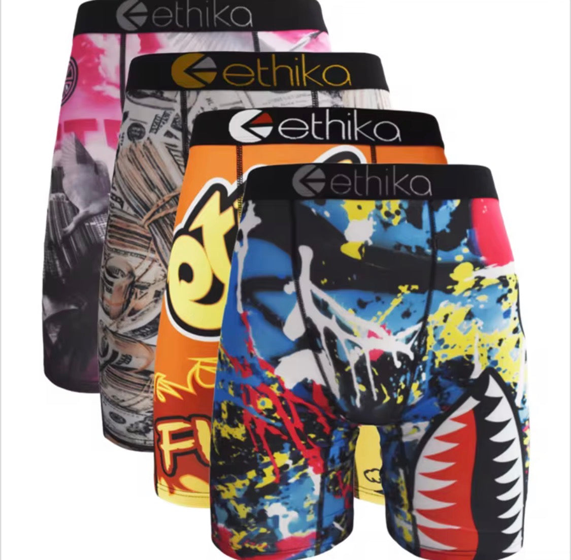 Men’s Ethika Boxer Briefs Assorted 4&6 Pack | Random Multi-Pack Underwear Lot