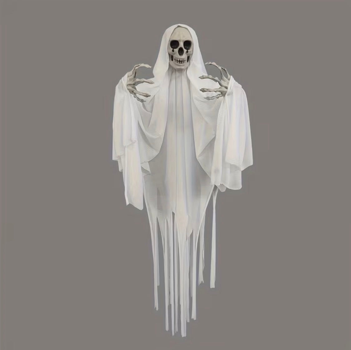 Halloween Large Black And White Scary Hanging Ghost