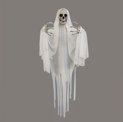 Halloween Large Black And White Scary Hanging Ghost