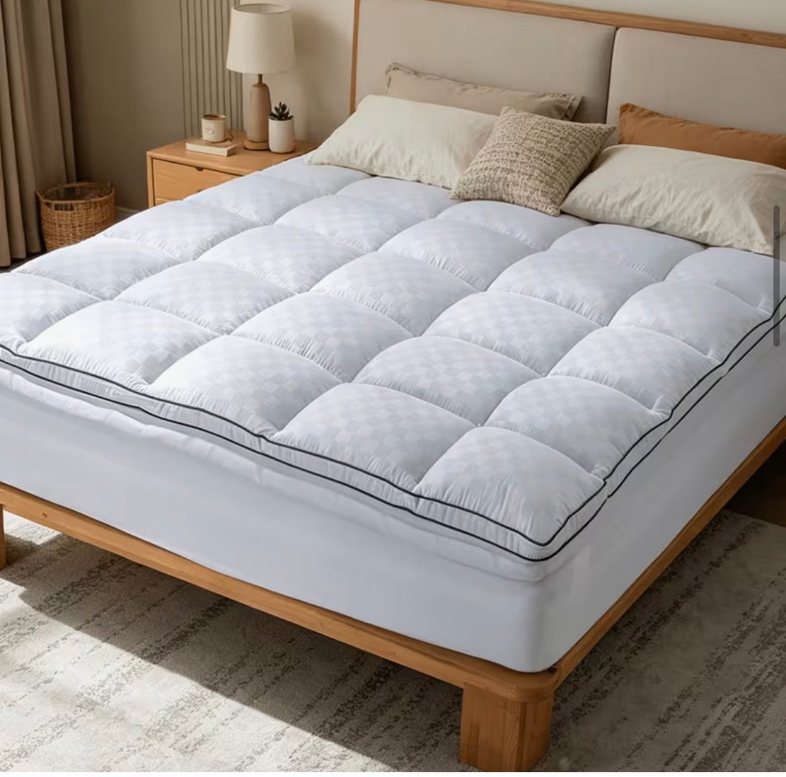 Cooling Mattress Pad Cover - Soft Pillow Top 8-21 Inch Deep Pocket Fitted Protector