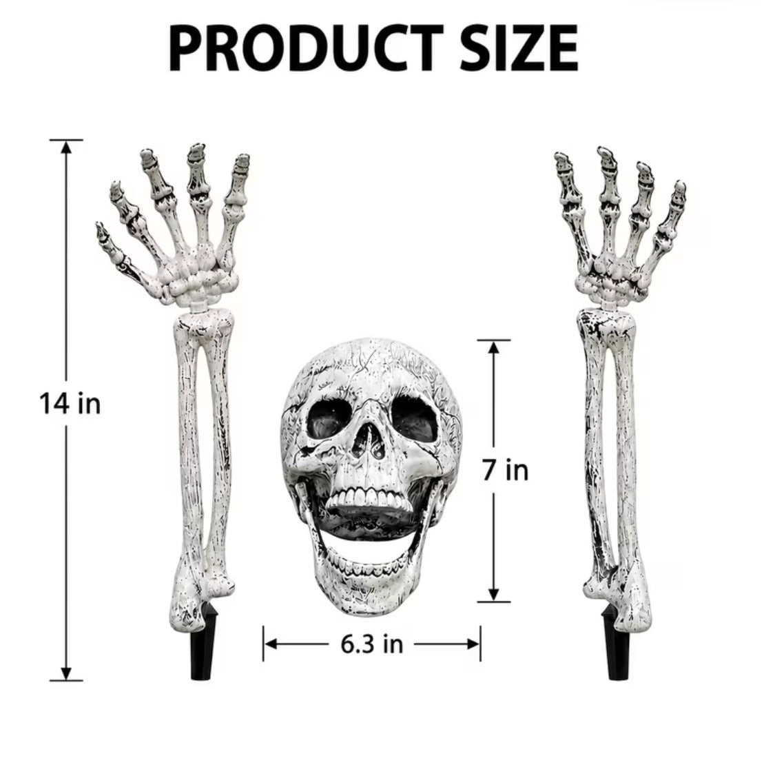 Halloween Skull Garden Ground Signs - Spooky Patio & Walkway Yard Decor