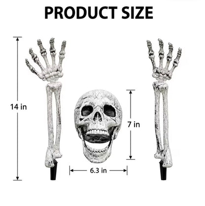 Halloween Skull Garden Ground Signs - Spooky Patio & Walkway Yard Decor