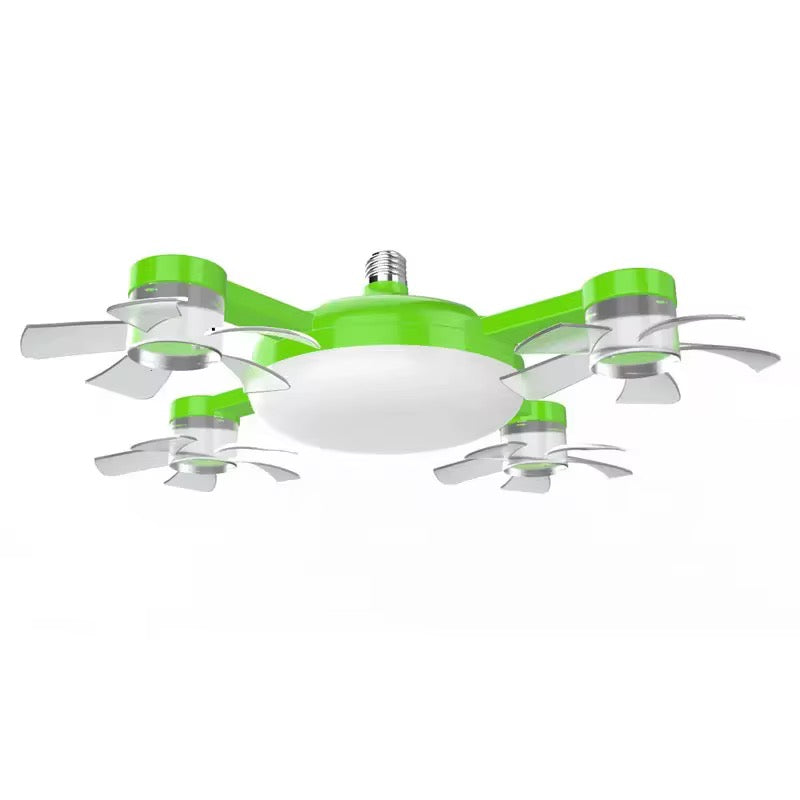 Ceiling Fan Light E27 Led 60w Drone Shaped Remote Control Dimmable 3 Color LED Ceiling Light.