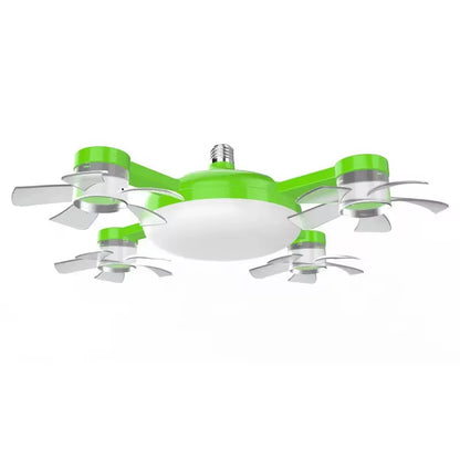Ceiling Fan Light E27 Led 60w Drone Shaped Remote Control Dimmable 3 Color LED Ceiling Light.
