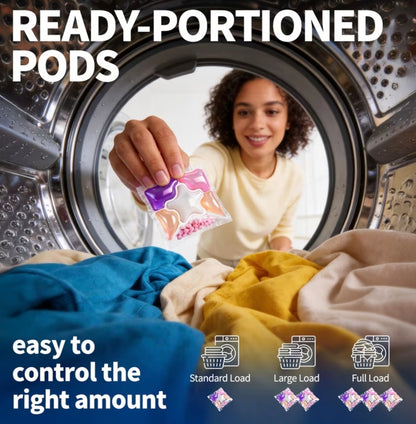 6-in-1 Concentrated Laundry Detergent Pods | Deep Clean & Stain Remover.