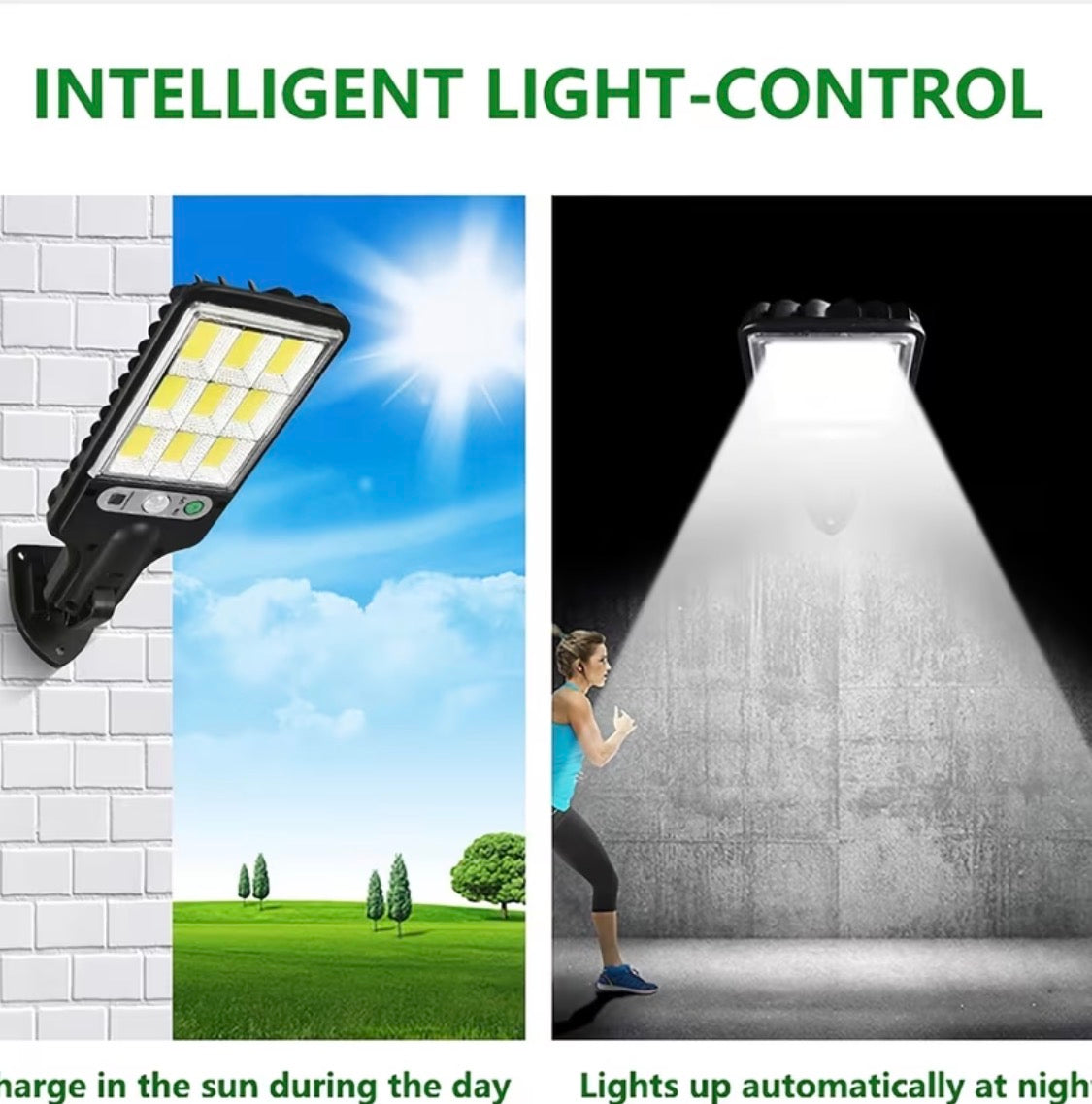 2-4 Pack Solar-Powered Street Lights, 3-Mode LED Outdoor Security Spotlights for Garden & Porch
