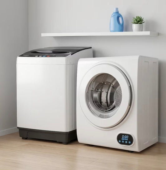 Compact Smart Washer & Dryer Set (Shipped Separately) — Quiet & Space-Saving