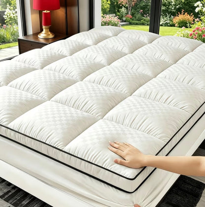 Cooling Mattress Pad Cover - Soft Pillow Top 8-21 Inch Deep Pocket Fitted Protector