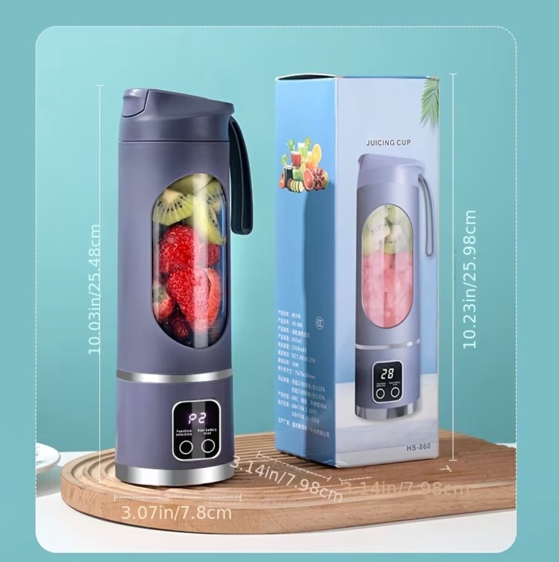 USB Rechargeable Portable Blender and Handheld Juicer.