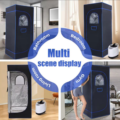 Portable Sauna Tent with 2.6L Steamer - Foldable Full-Body Steam Sauna