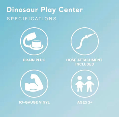 Inflatable Dinosaur Play Pool Slide, Water Sprayer with Balls for Outdoor Fun.