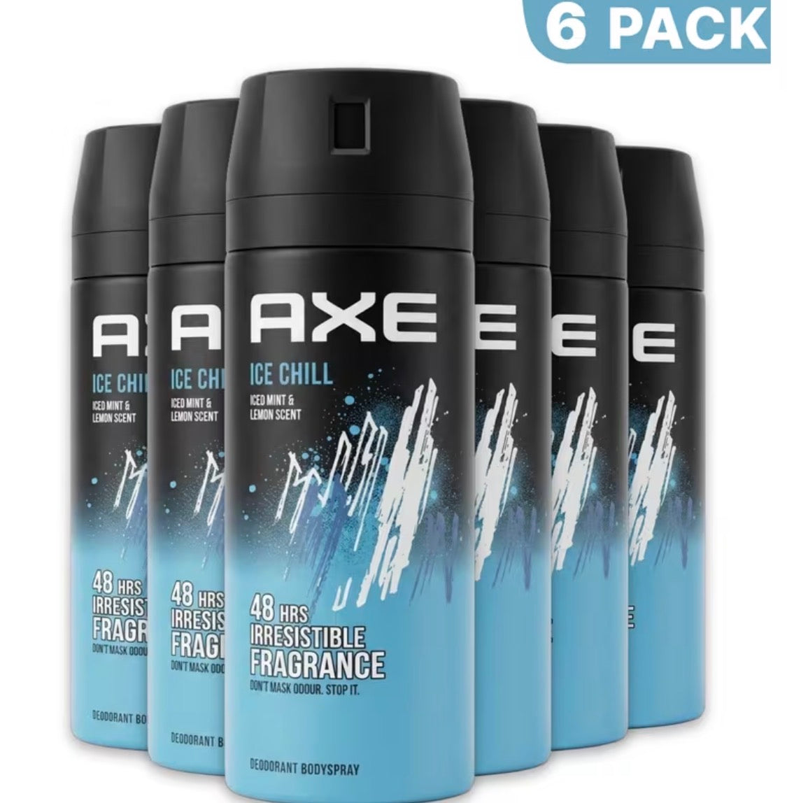 AXE Ice Chill Body
Spray 150ml (6-Pack)