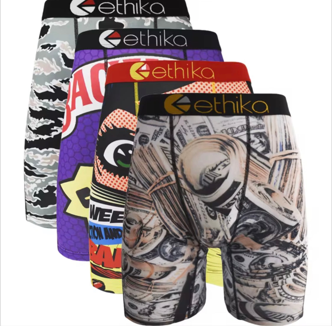 Men’s Ethika Boxer Briefs Assorted 4&6 Pack | Random Multi-Pack Underwear Lot