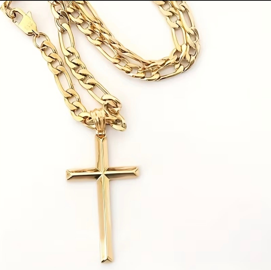 925 Sterling Silver Plated Gold Necklace tarnish resistant 20 Inch Unisex Pendant & Chain