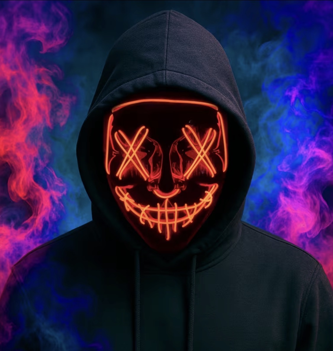 Light Up LED Purge Mask with 3 Lighting Modes