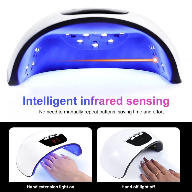 Professional Nail Dryer 18LEDS Infrared Sensor Manicure Nail Lamp for Quick Curing All UV Gel Nail Polish