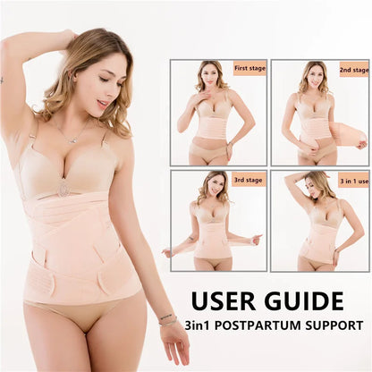3‑in‑1 Postpartum Belly Band & Waist Trainer